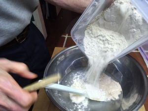 [mixing dough]