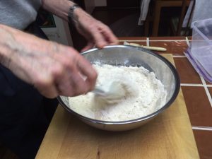 [mixing dough]